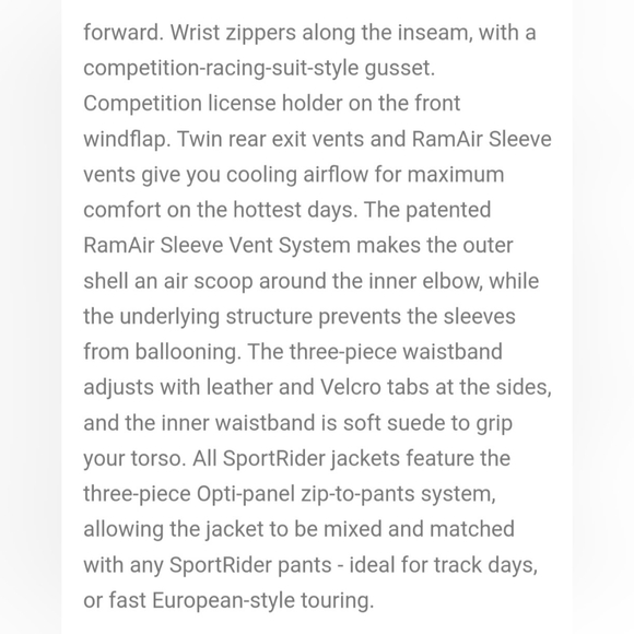 Vanson Leathers MK2 CSRX Sport Rider Jacket - Picture 6 of 16